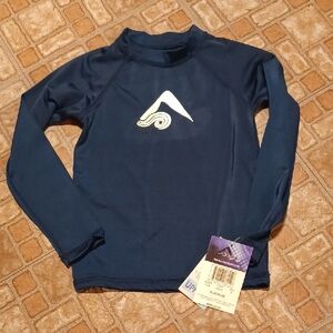 Kanu Surf Dark Blue Kids Rashguard Size 6 UPF 50+